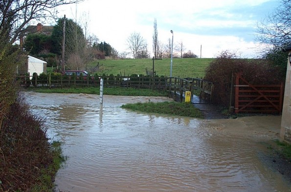 Church Lane, during a flood